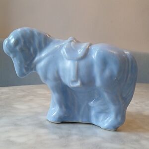 Rare Vintage Light Blue McCoy Pony Ceramic Planter